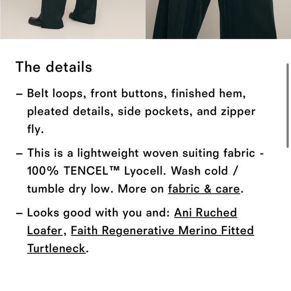 Reformation Mason pant in black 6 - Picture 5 of 5